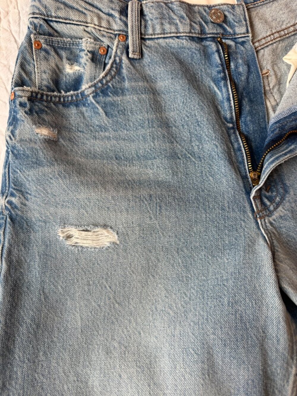 MOTHER High Waisted Spinner Zip Heel Jeans Size 27 - Picture 11 of 14